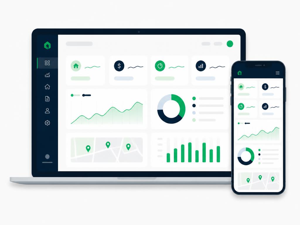 Vista ilustrativa del producto SmartSubastas en portátil y móvil